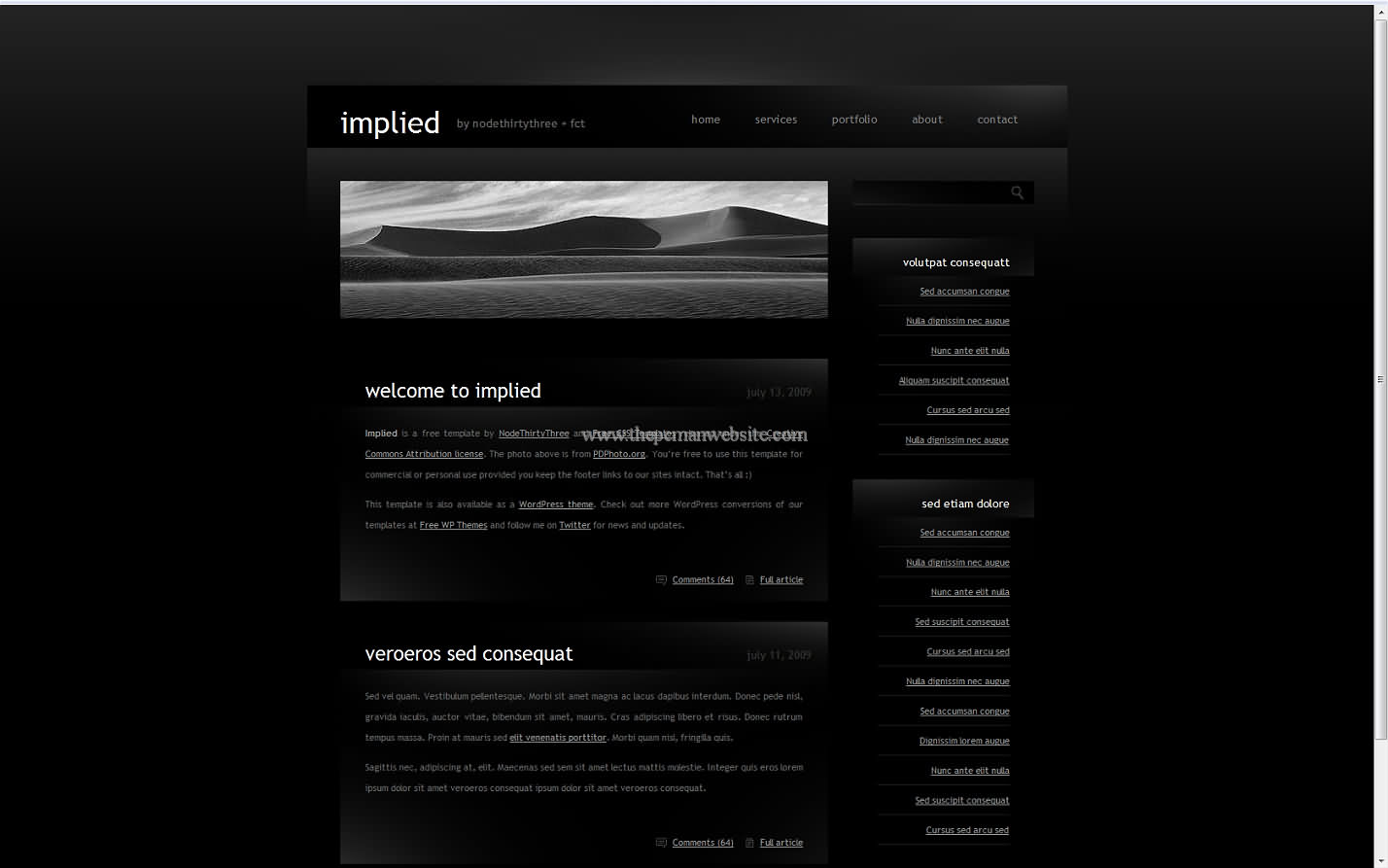 Implied css template