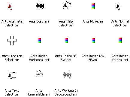 free ants cursors