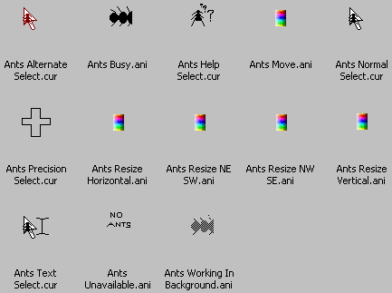 free ants cursors
