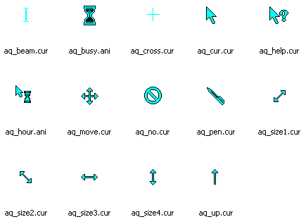 free aqua cursors