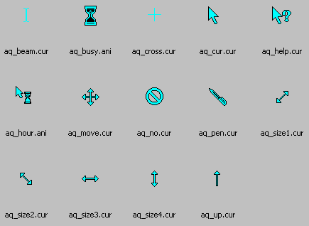 free aqua cursors