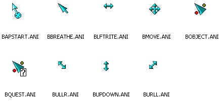 free blue-green cursors