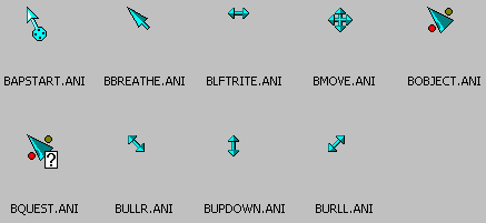 free blue-green cursors