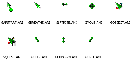 free green cursors