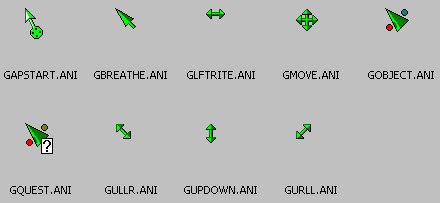 free green cursors