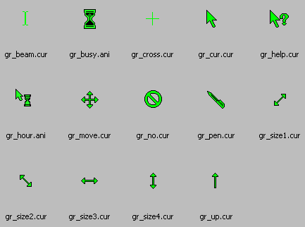 free green cursors