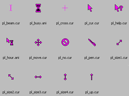 free purple cursors