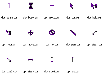 free violet cursors