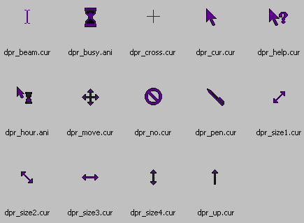 free violet cursors