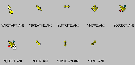 free yellow cursors