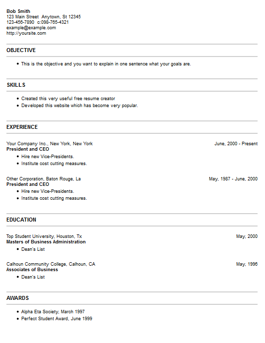 resume example 14