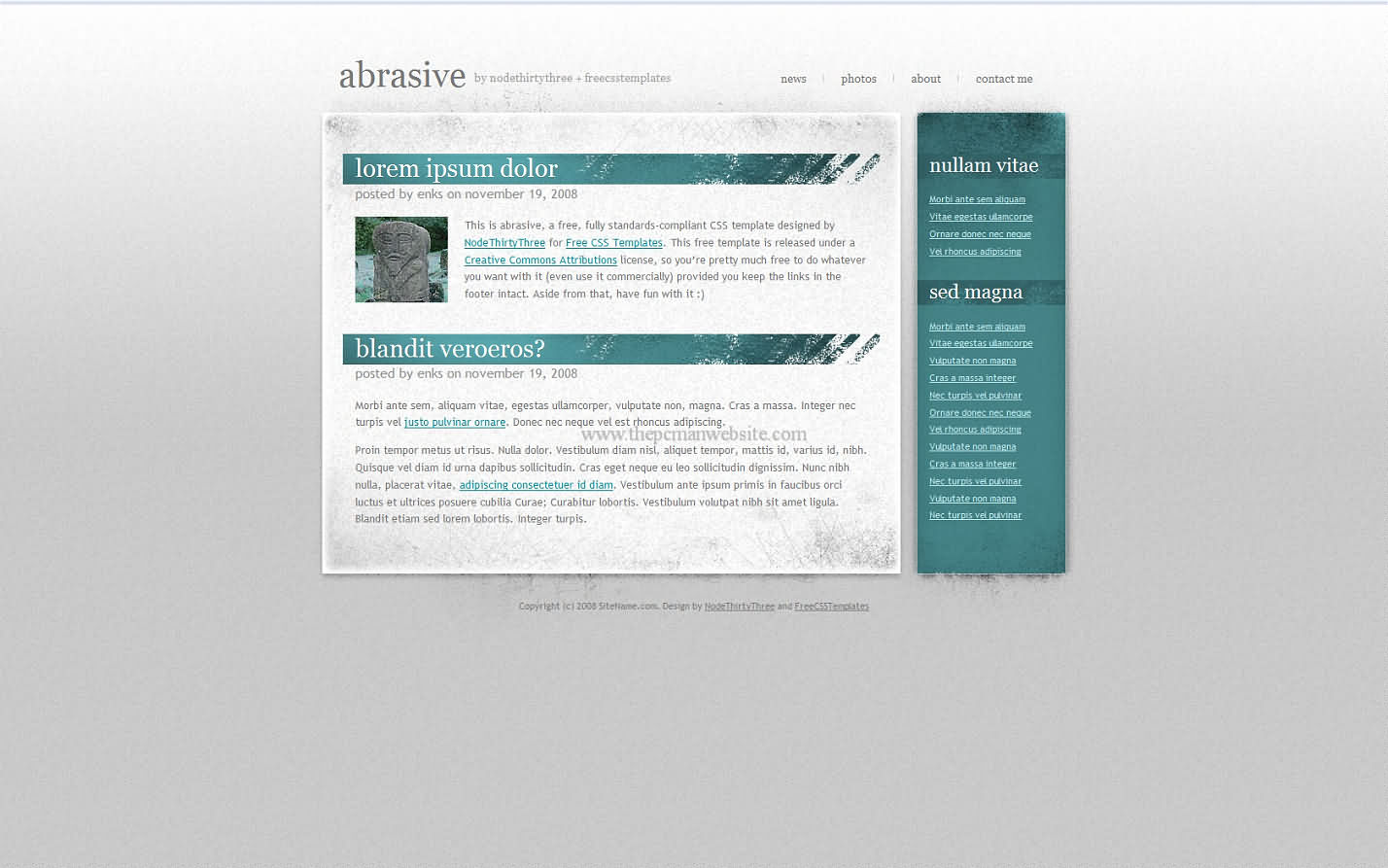 Abrasive css template