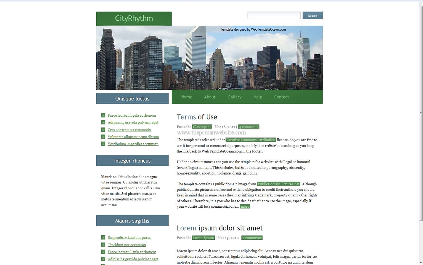 City Rhythm css template