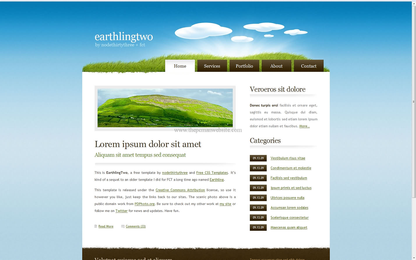 Earthlingtwo css template