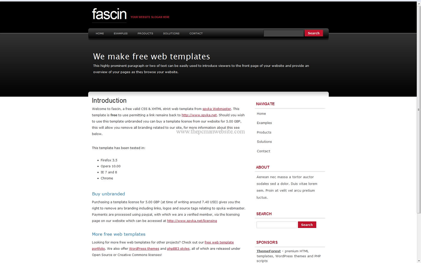 Fascin css template