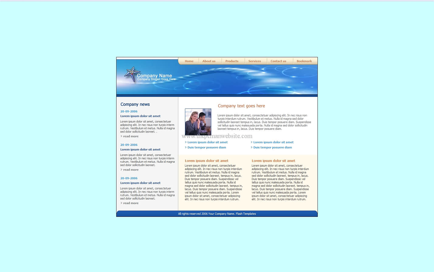 Free Blue Template13 css template