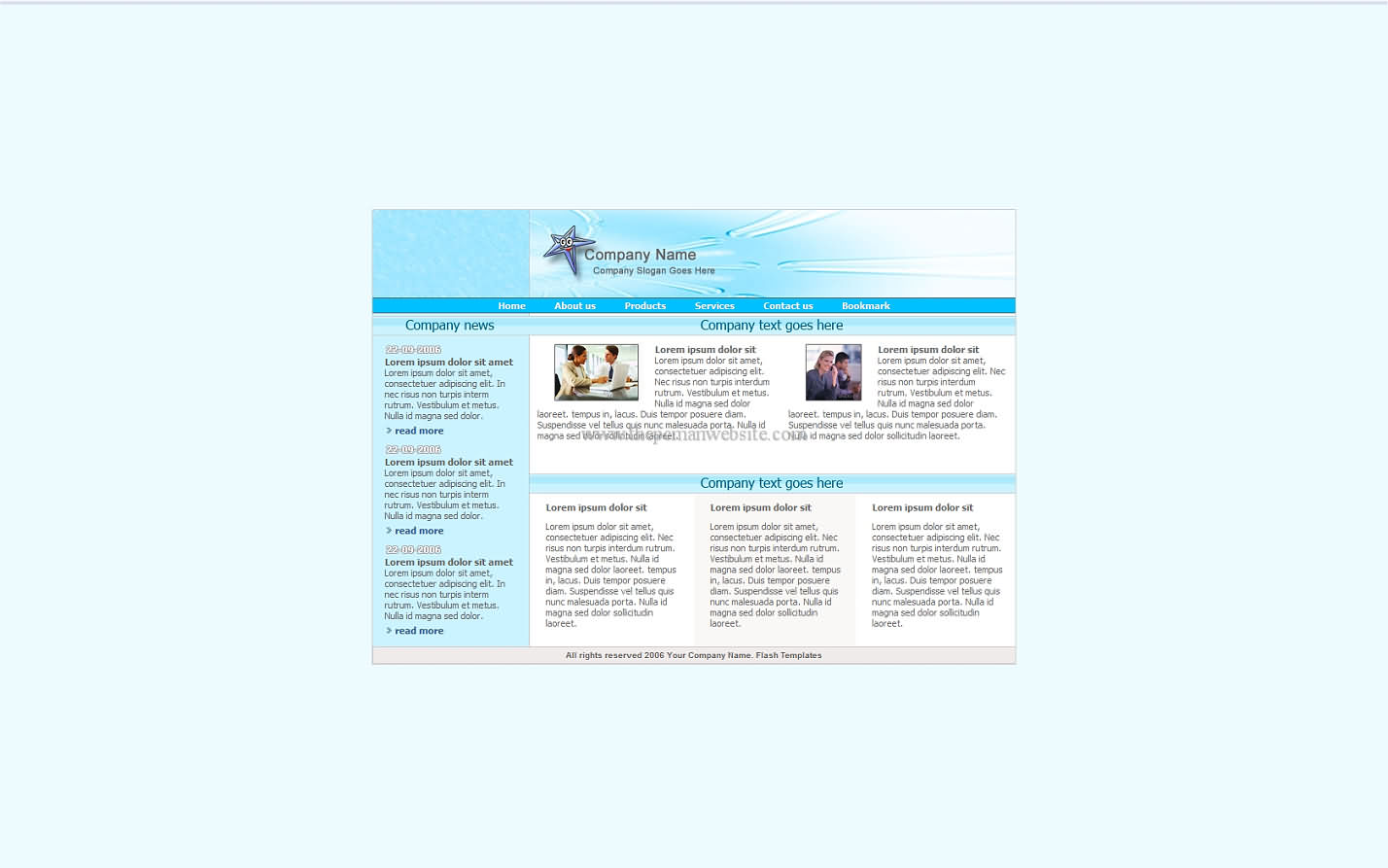 Free Bluegreen Template11 css template