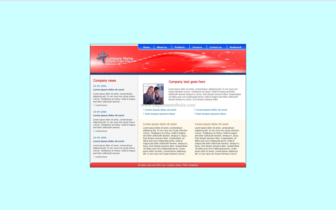 Free Red Template13 css template