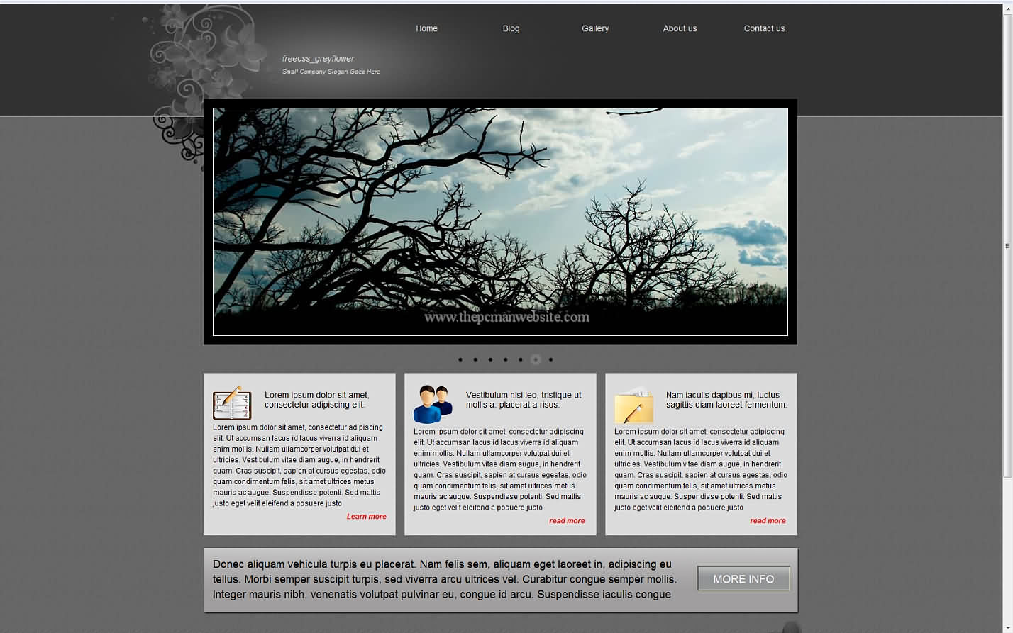 Freecss Greyflower css template