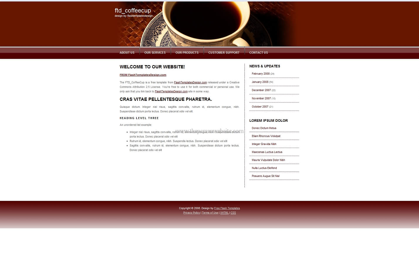 Ftd Coffeecup css template
