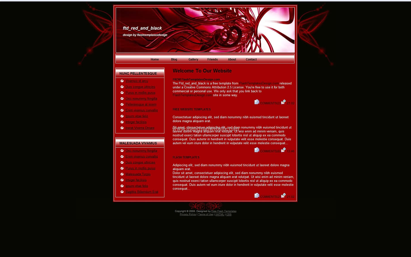 Ftd Red And Black css template