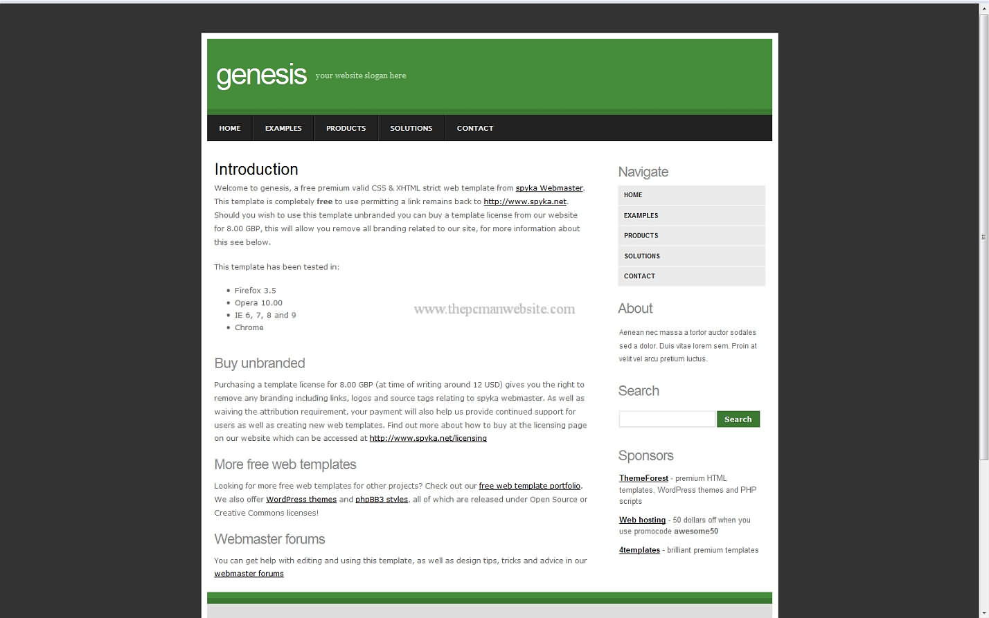 Genesis css template