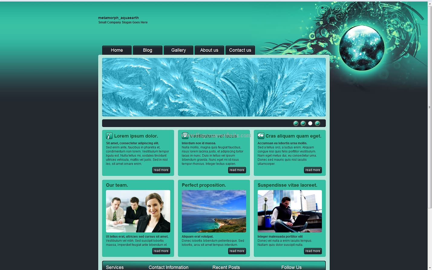 Metamorph Aquaearth css template