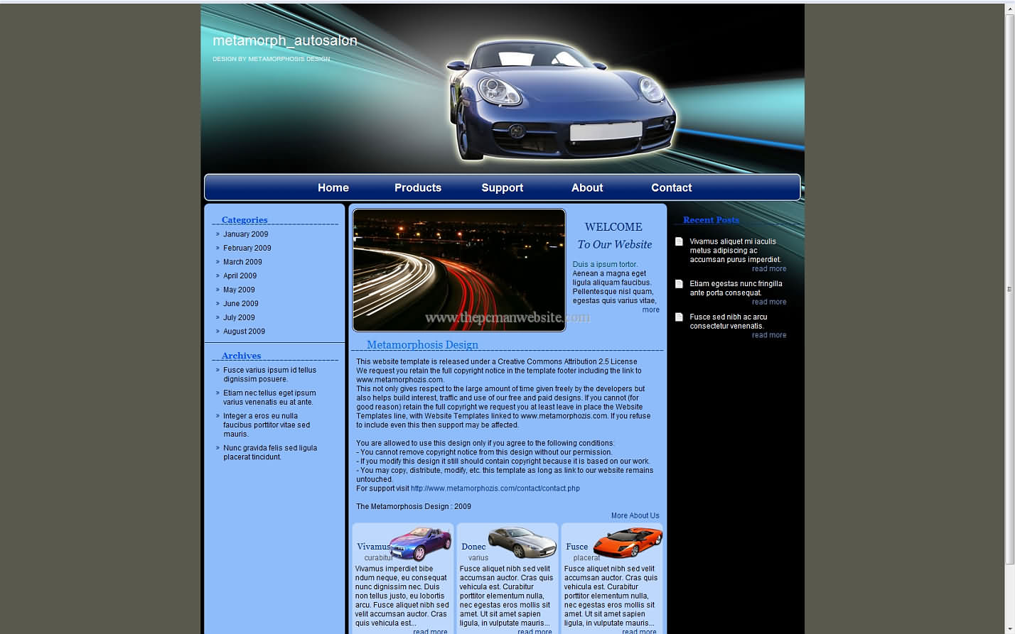 Metamorph Autosalon css template