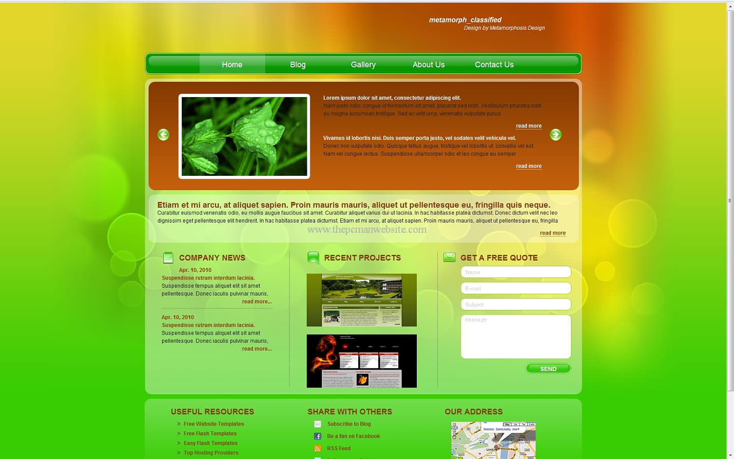 Metamorph Classified css template