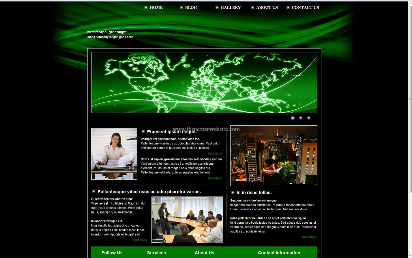 Metamorph Greenlight css template