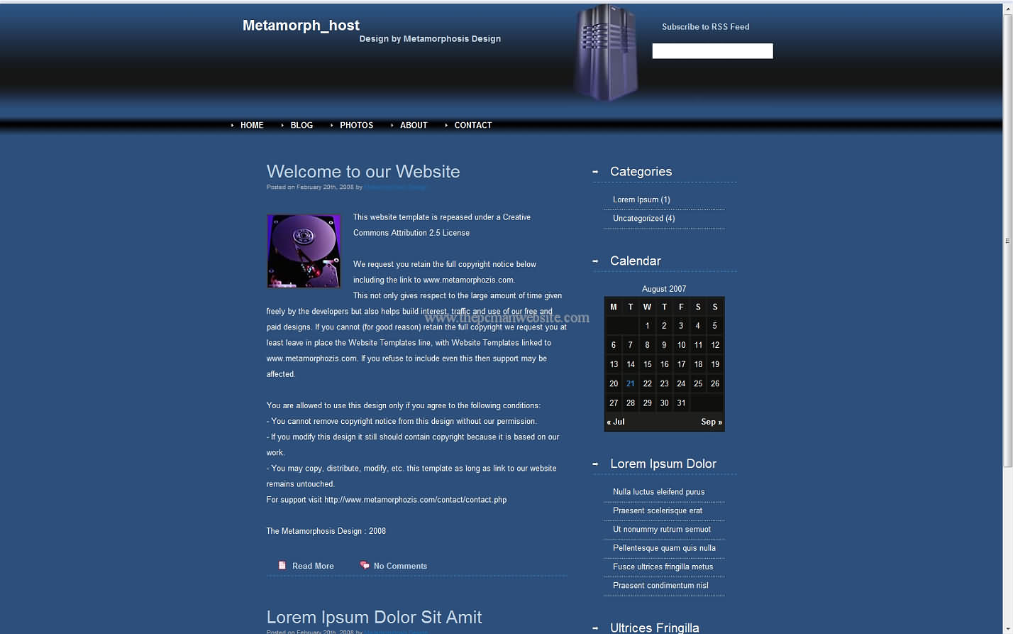 Metamorph Host css template