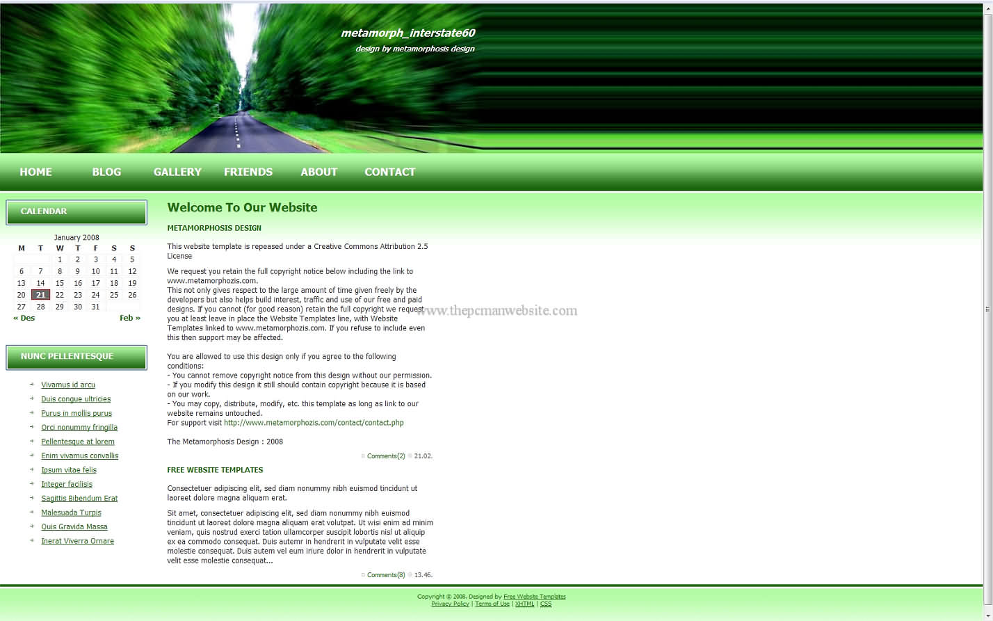 Metamorph Interstate60 css template