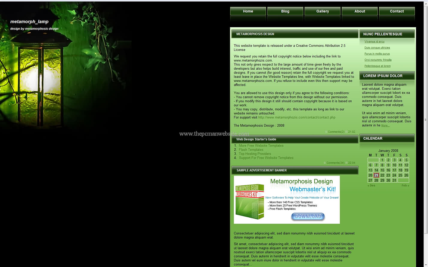 Metamorph Lamp css template