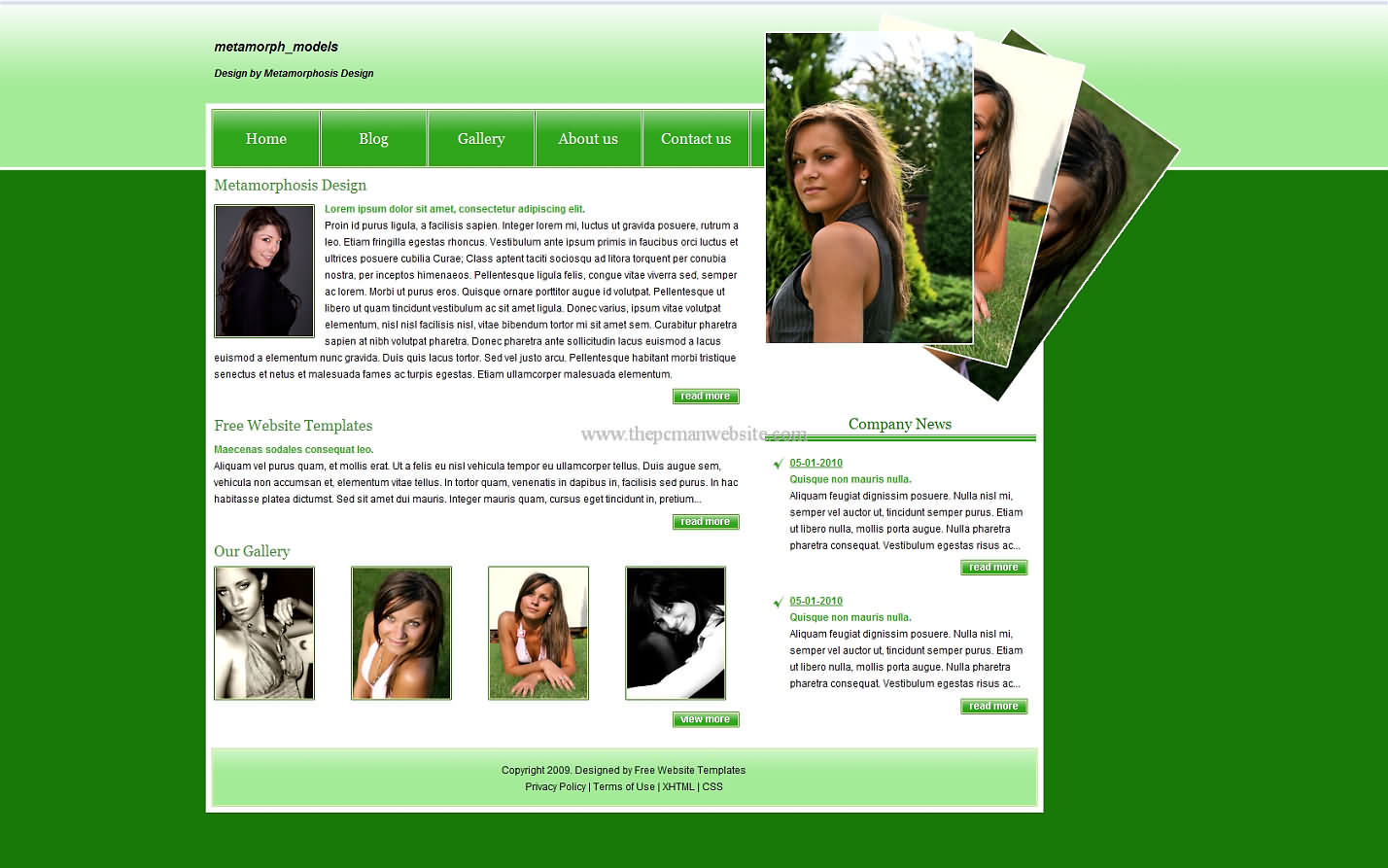 Metamorph Models css template