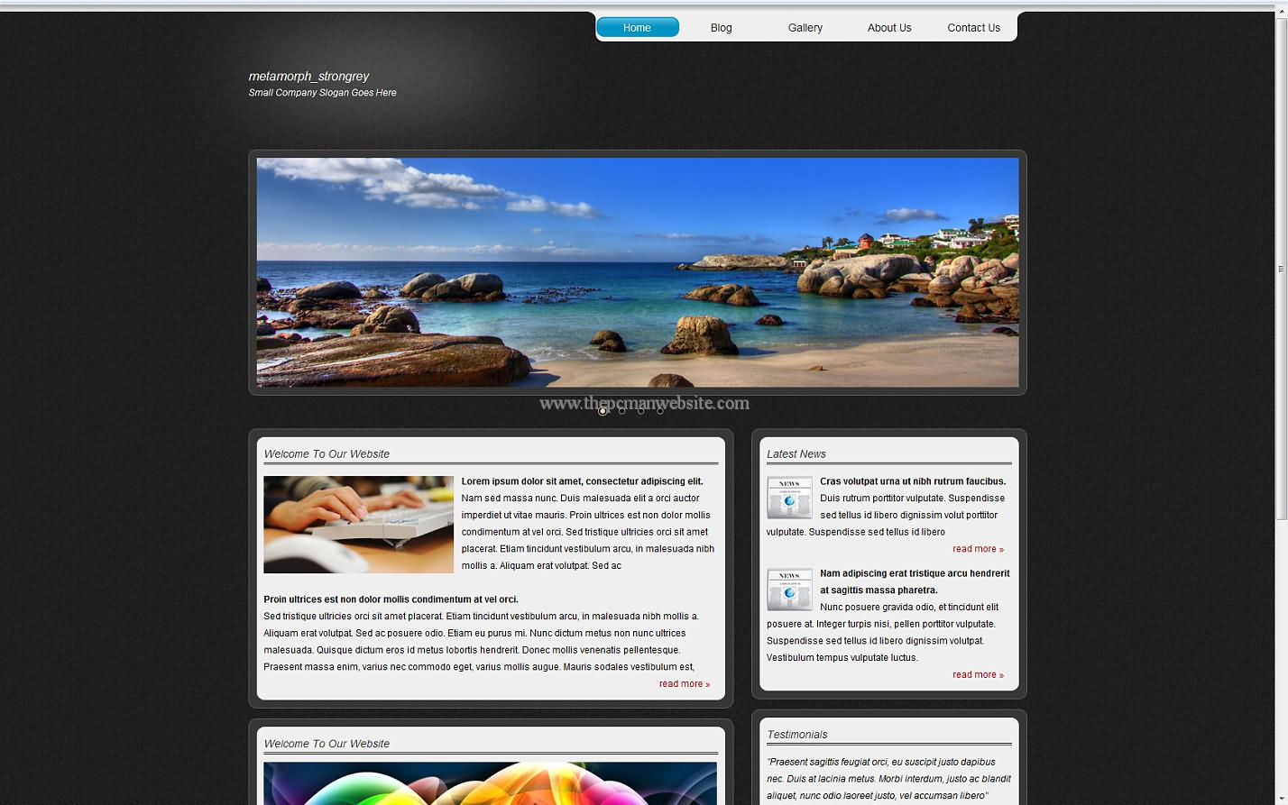 Metamorph Strongrey css template