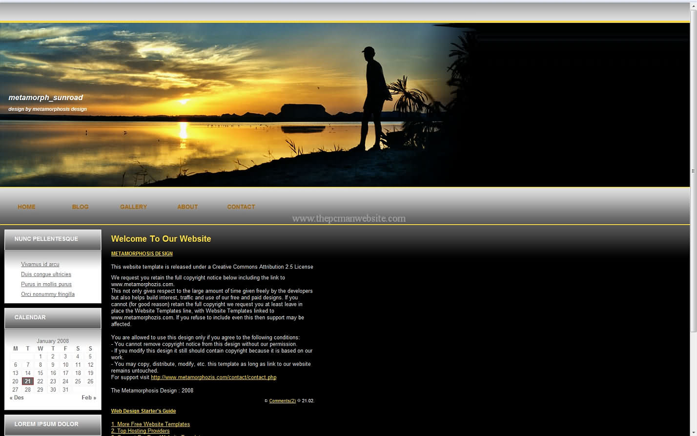 Metamorph Sunroad css template