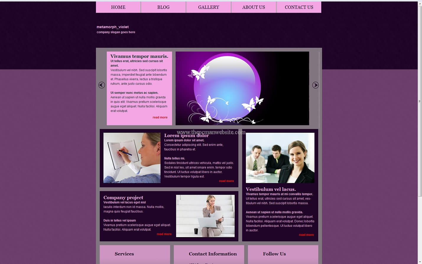 Metamorph Violet css template