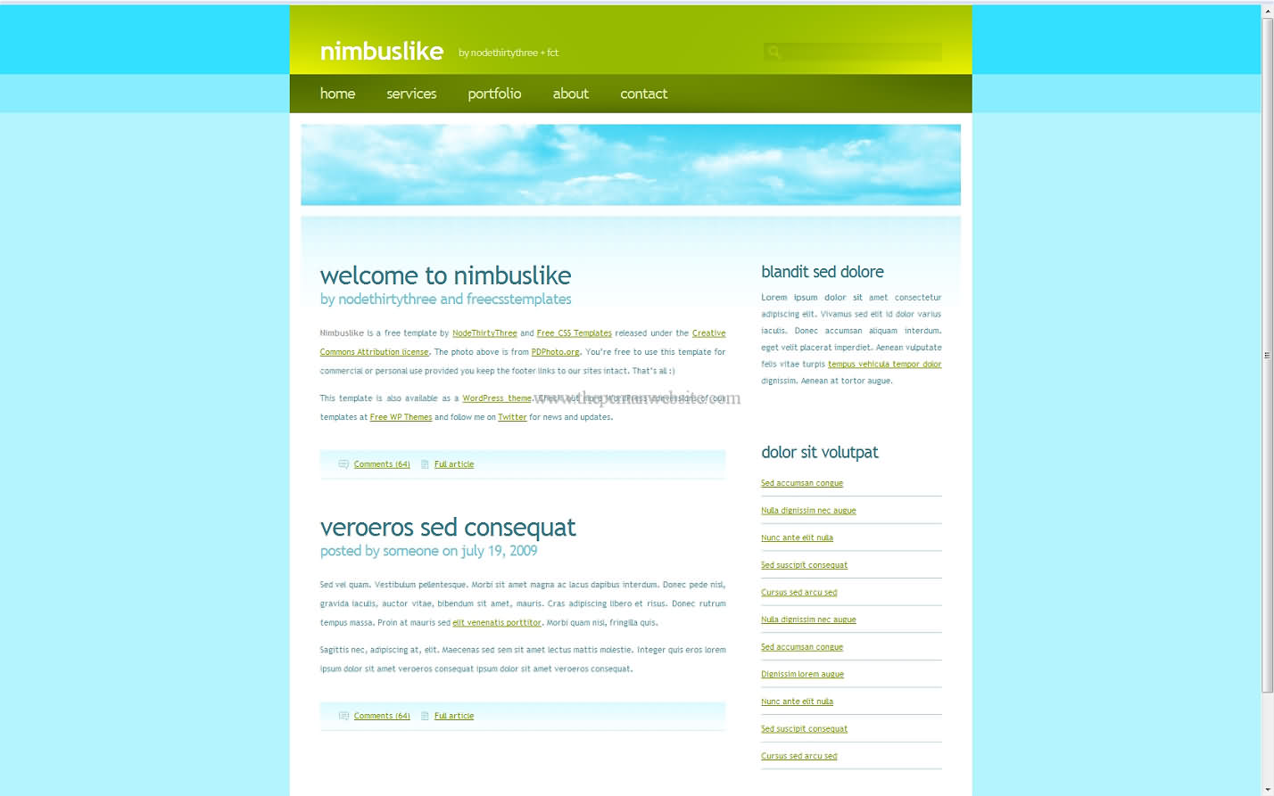 Nimbuslike css template