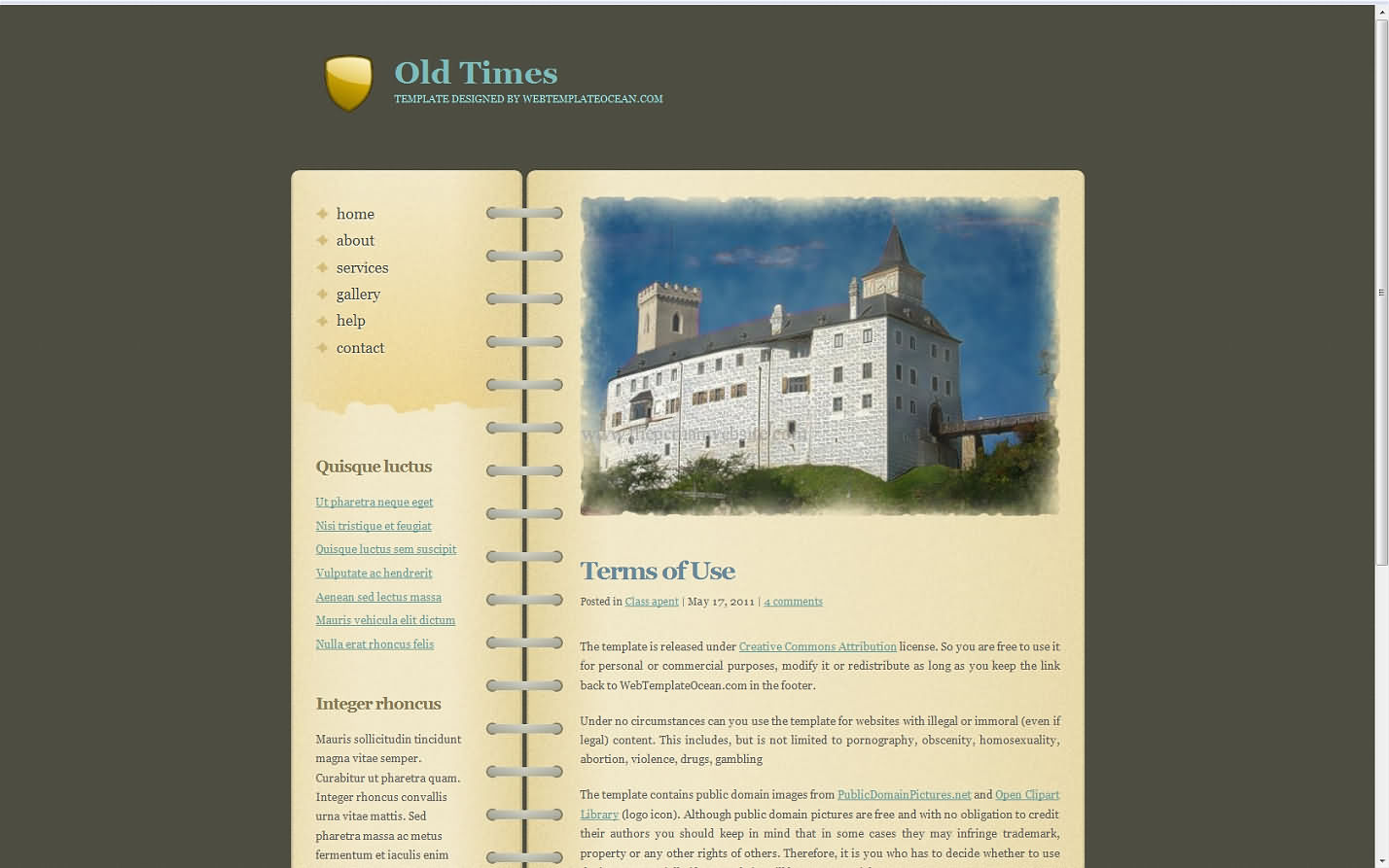 Oldtimes css template