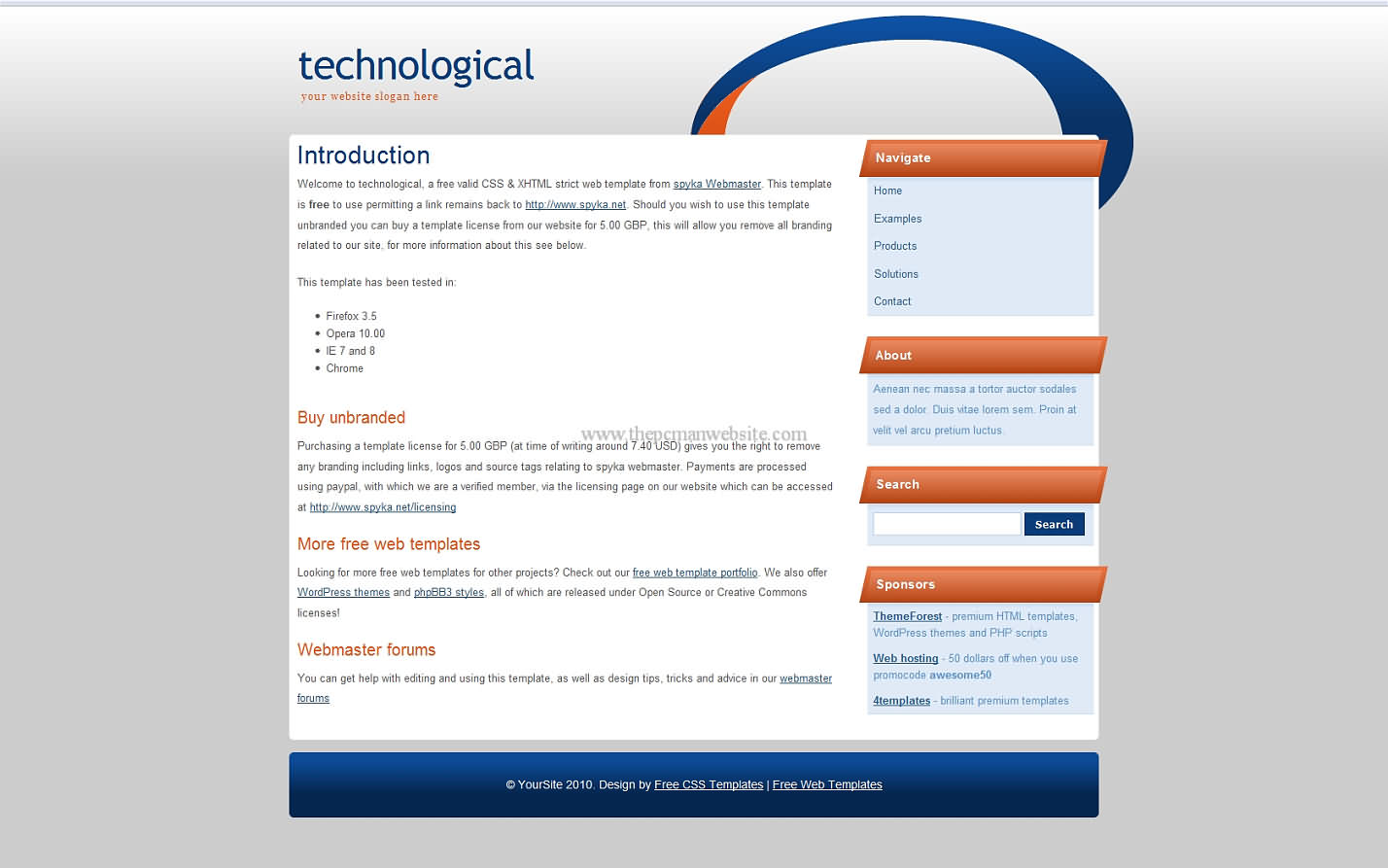 Technological css template