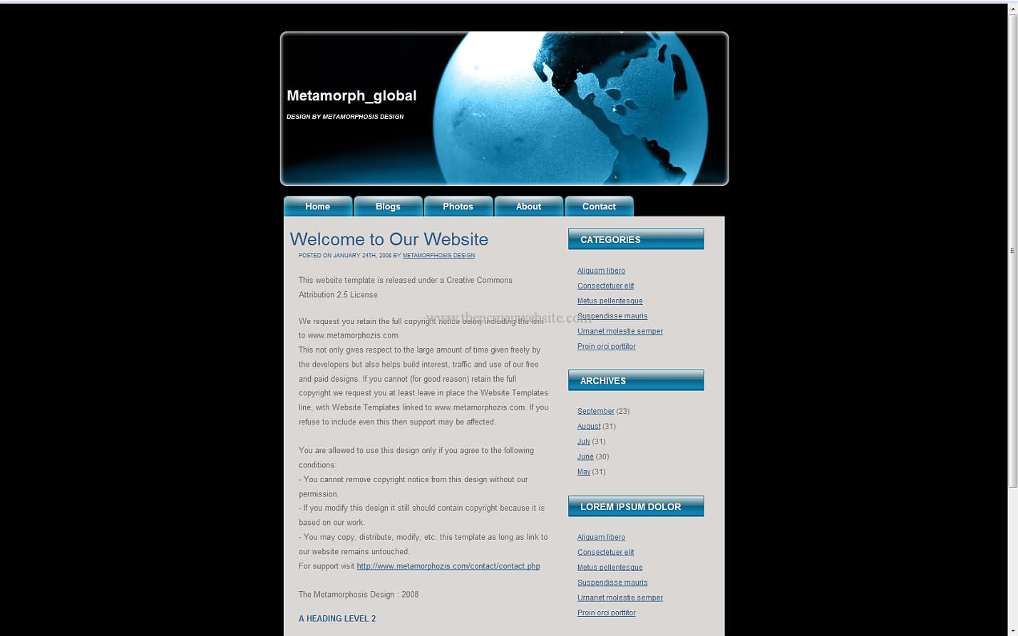 Metamorph Global wordpress template